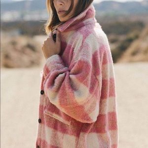 By Together Pink Plaid Shacket NWT